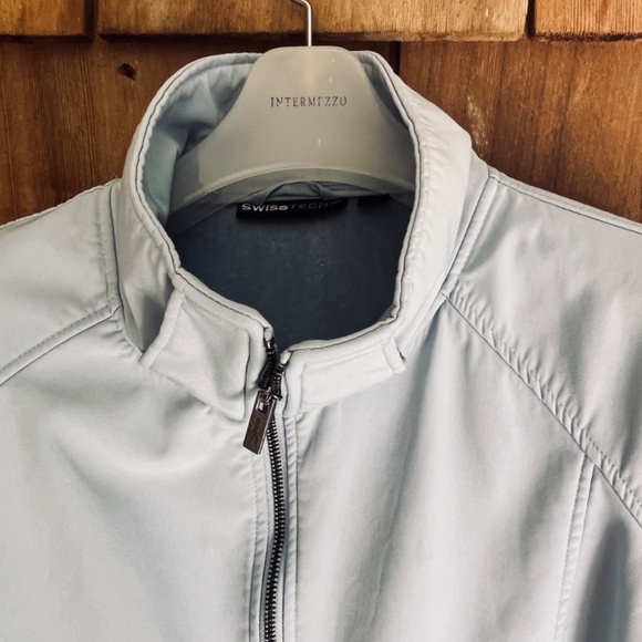 Swiss Tech Jacket, men’s XXL, Light Blue Windbreaker - Picture 3 of 12